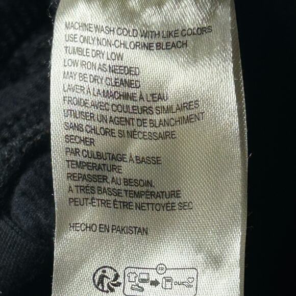 Anthropolgie Pilcro black front & back patch pockets corduroy wide leg pants 31 - Picture 6 of 8